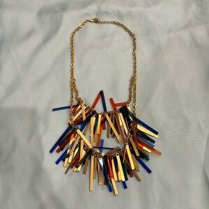 ASOS short layered necklace with perspex and metal tassels